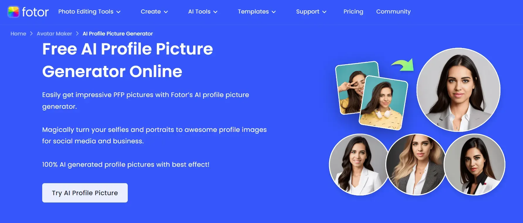 Fotor AI Profile Picture Makers