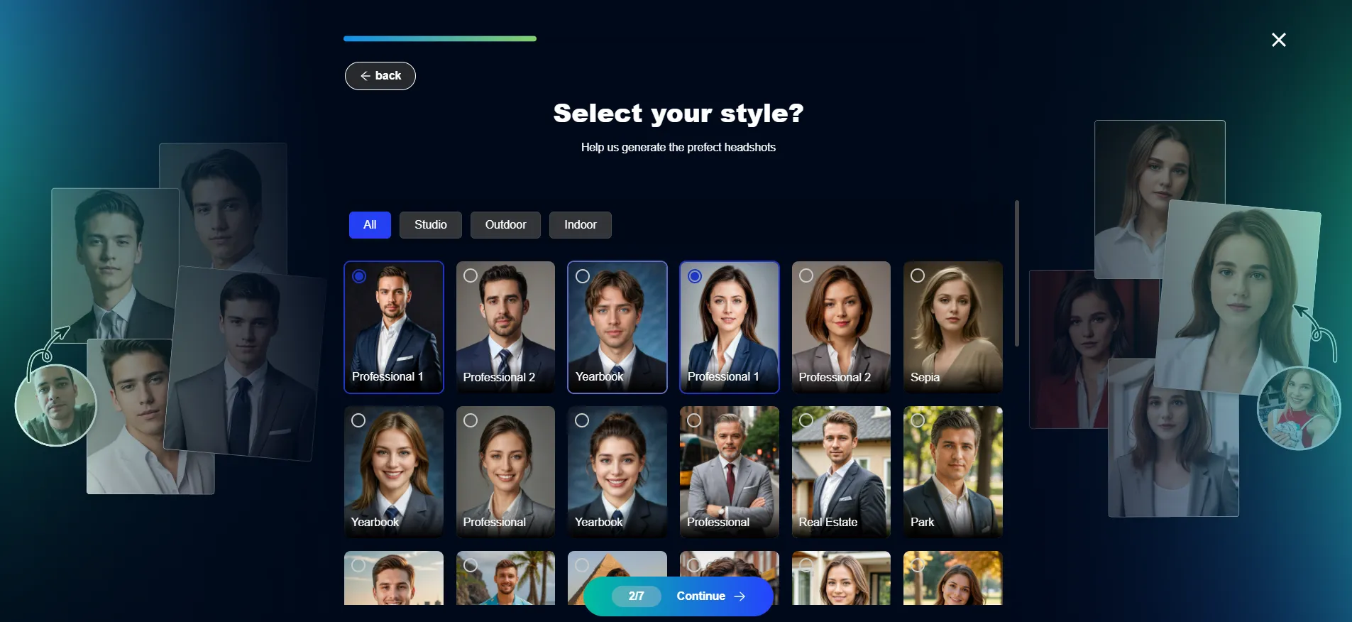 Transform images into AI profile pictures