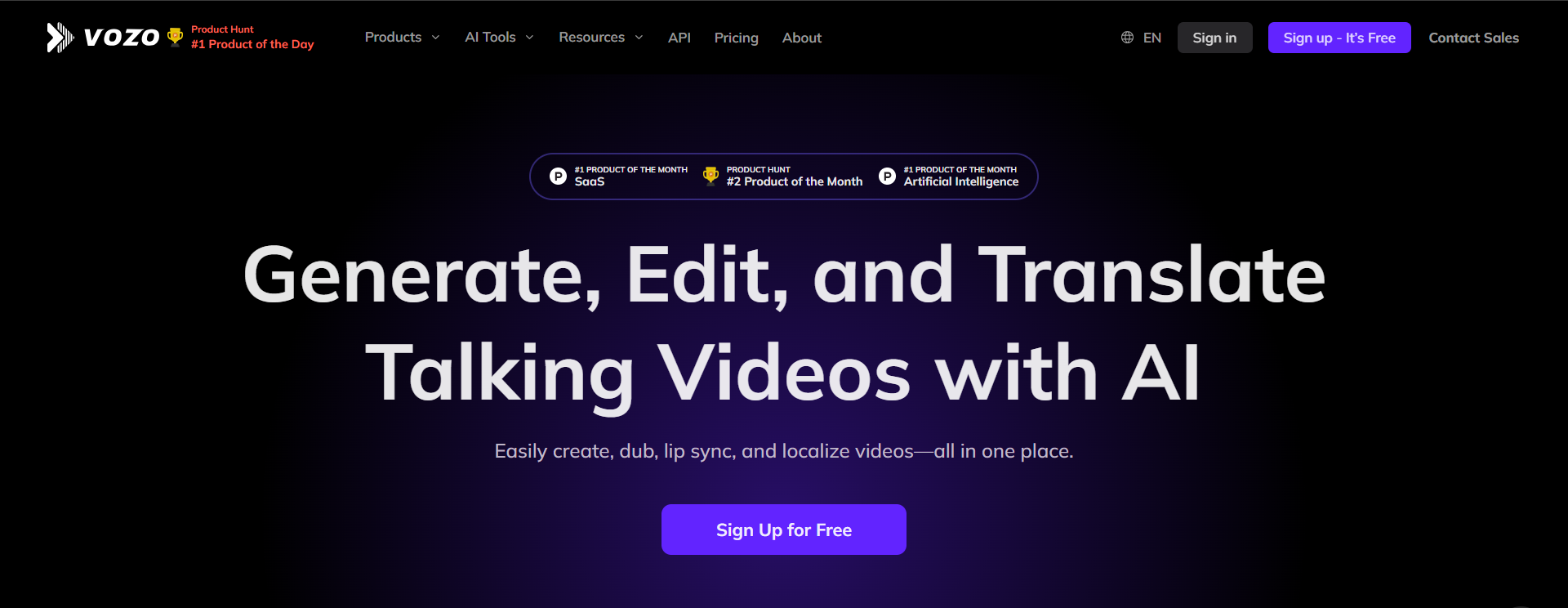 Vozo AI Face Swap Example