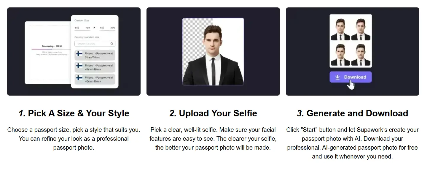 Step-by-step for Using Supawork’s Passport Photo Maker