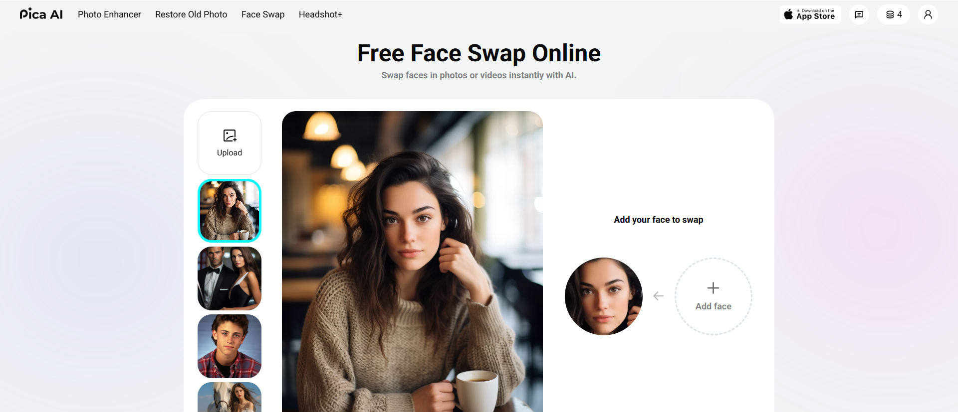 Pica AI Face Swap Example