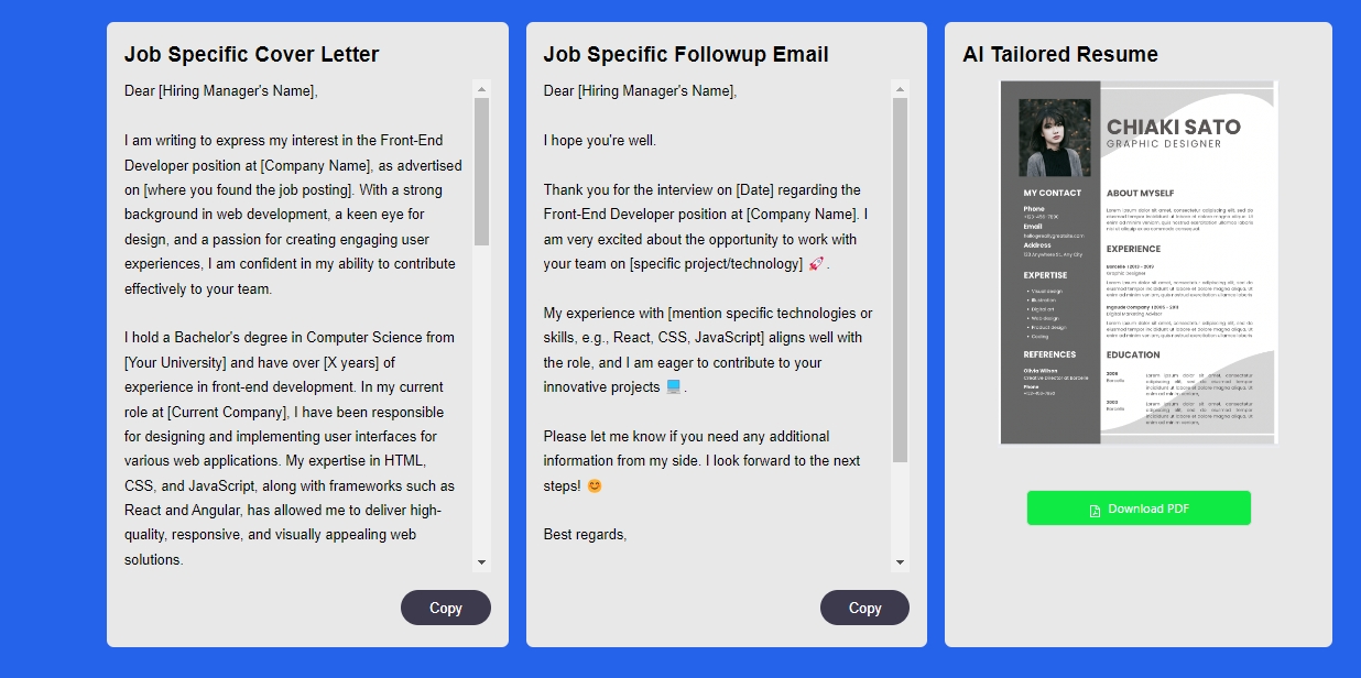 Customize Your Cover Letter by AI