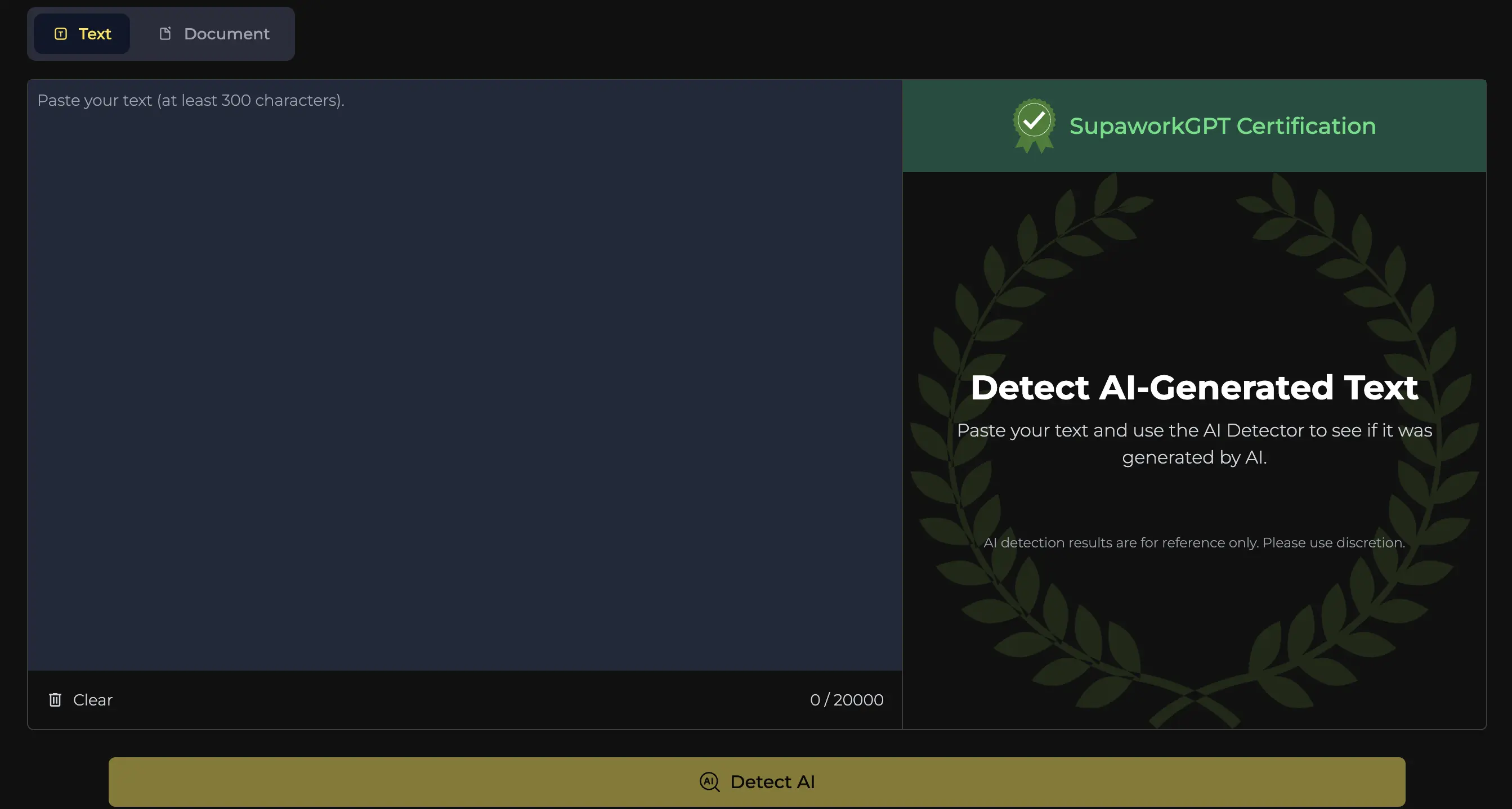 Ferramenta Gratuita de Detecção de IA para ChatGPT, Claude e Mais
