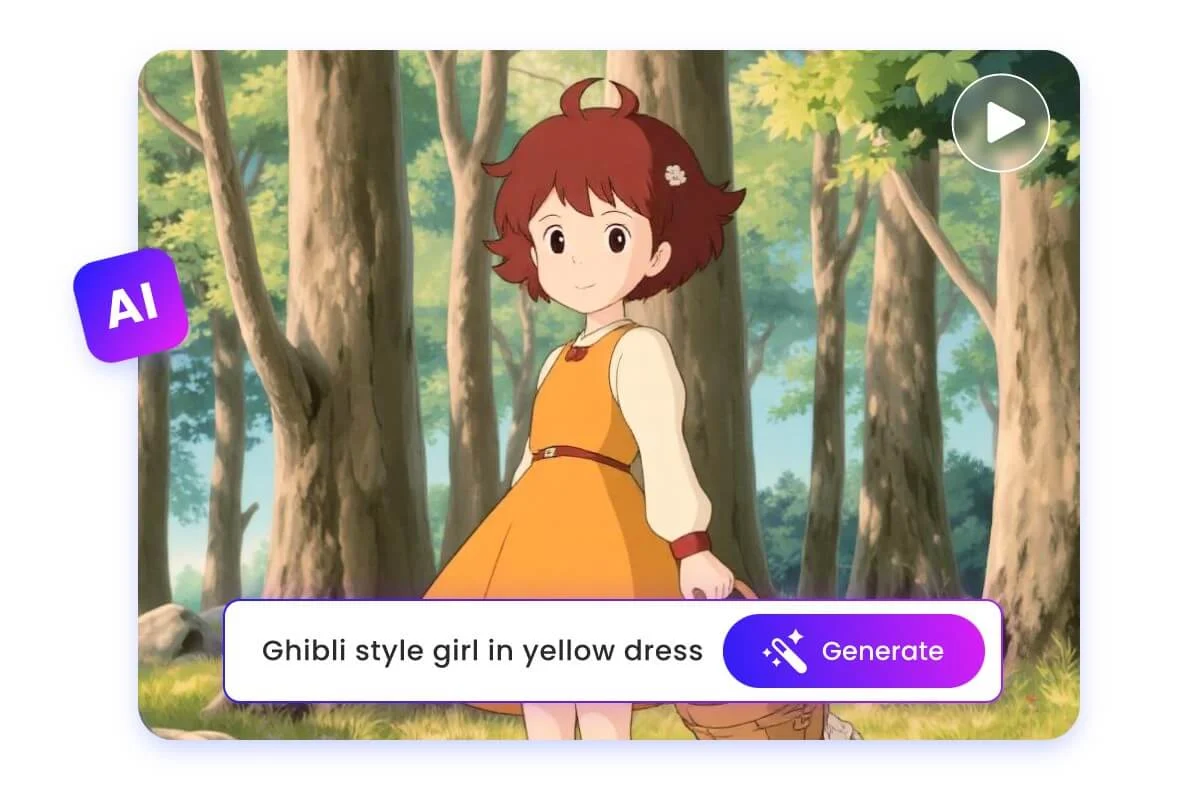 ميزات منشئ فيديو AI جيبلي