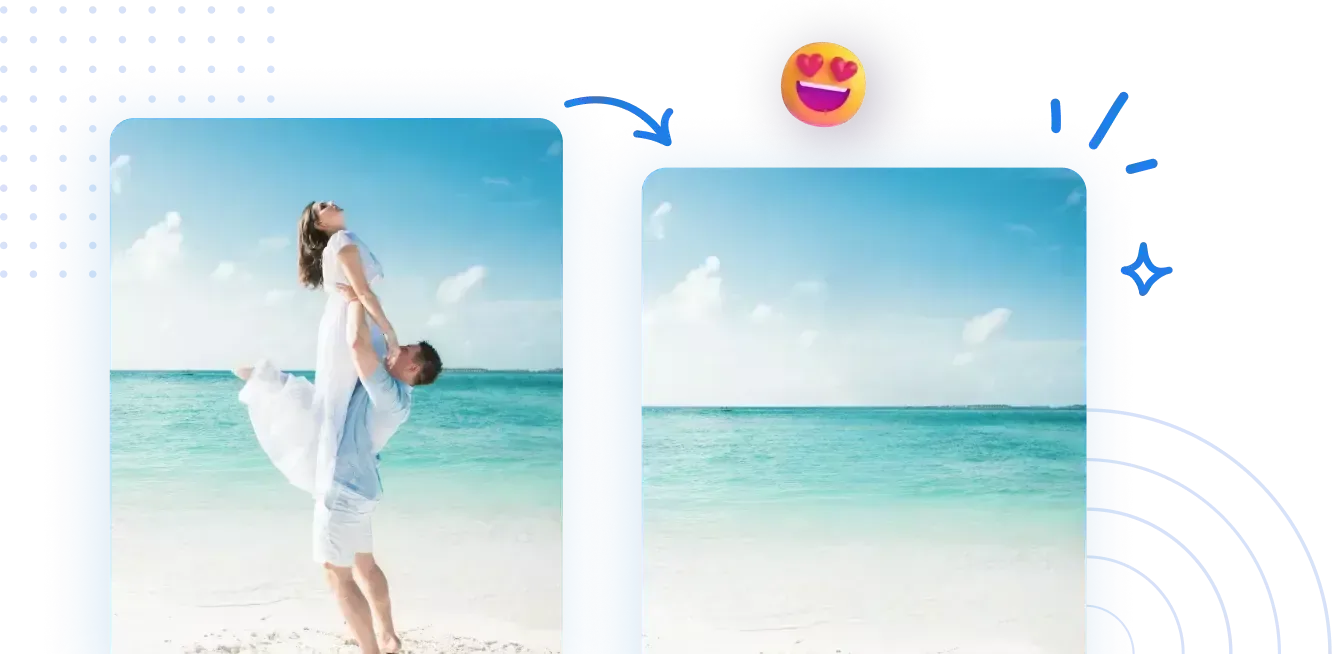 사진에서 물체 제거하기 | 100% 무료, 가입 불필요 & 광고 없음
