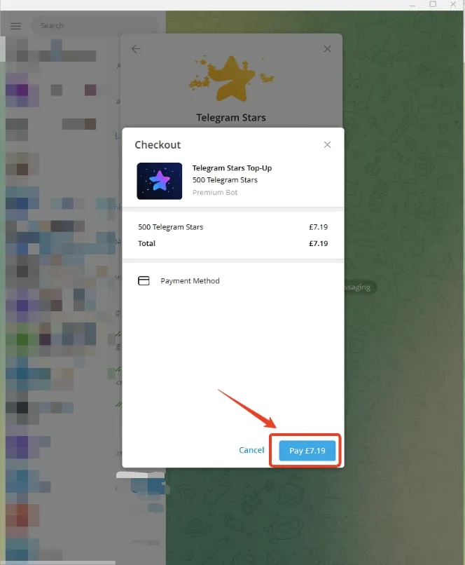 Scherm om Telegram invoice opnieuw te openen